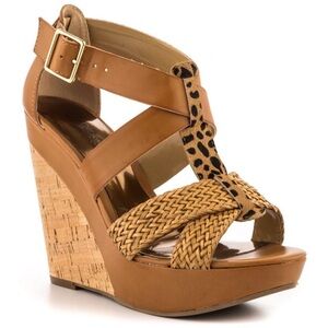 Carlos Santana cork wedge sandles size 11